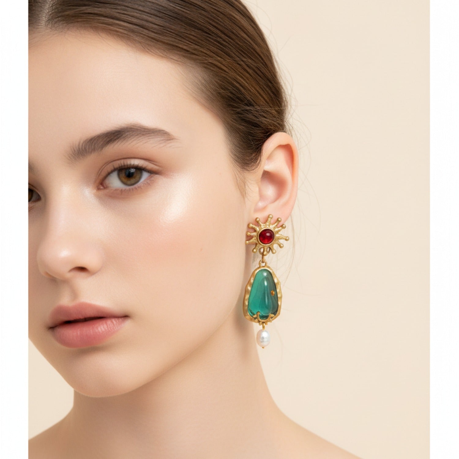 Celestial Pearl Drop Earrings