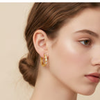 Sparkly Gold Huggie Hoop Earrings – jewelry