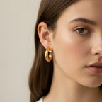 Twisted Gold Hoop Earrings – jewelry