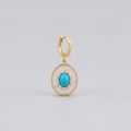 Pearl Drop Earrings - Turquoise Huggie