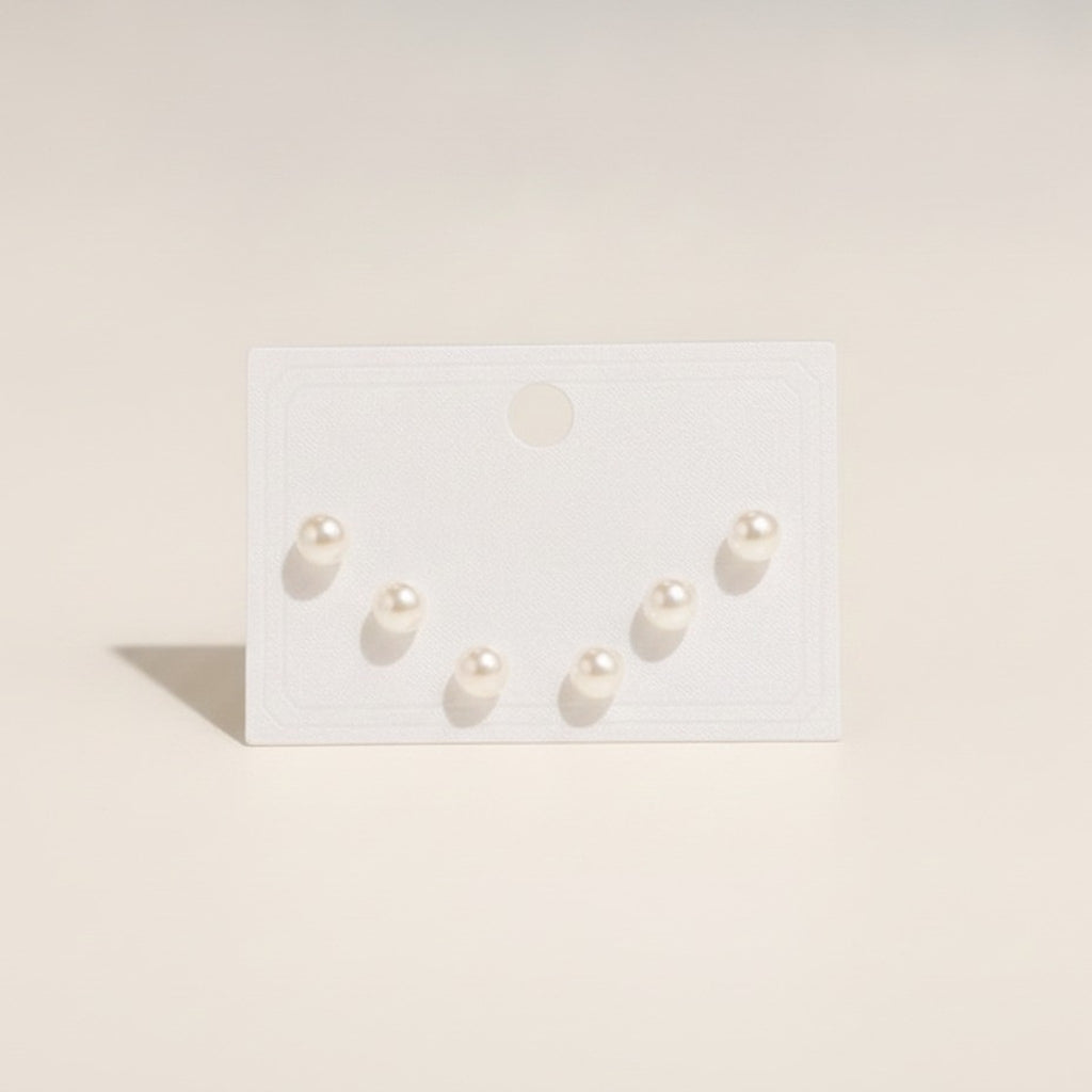 Classic Dainty Pearl Stud Earring Set – jewelry (view 2)