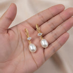 Elegant Freshwater Pearl Drop Earrings – jewelry (view 4)