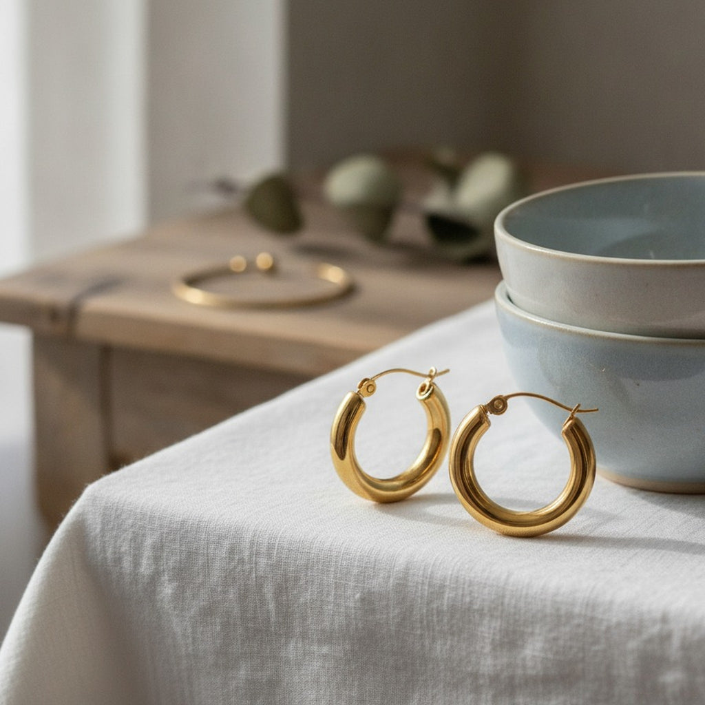 Chunky Hoop Earrings – jewelry (view 2)