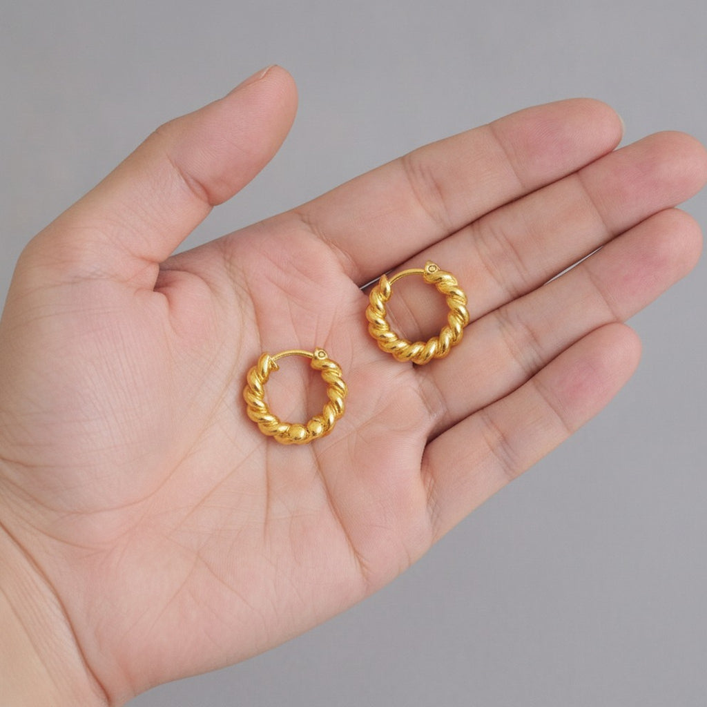 Chic Twisted Hoop Earrings Jewelry (view 3)