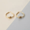 Chic Knot Design Gold Hoop Earrings – jewelry (view 1)