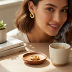 Chunky Irregular Textured Hoop Earrings – jewelry (view 2)