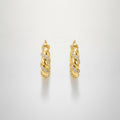 Elegant Sparkling Twisted Hoop Earrings – jewelry (view 1)
