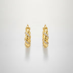 Elegant Sparkling Twisted Hoop Earrings – jewelry (view 1)