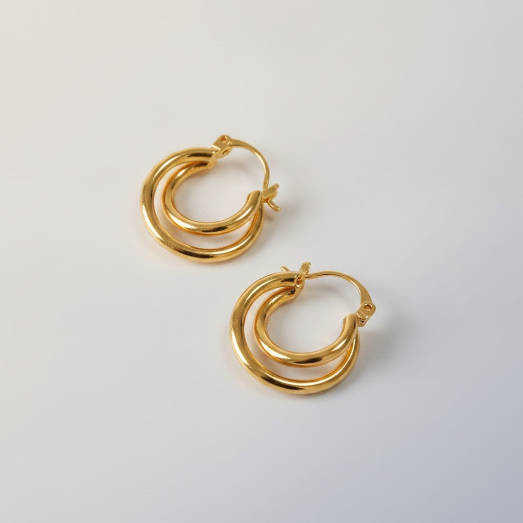 Elegant Double Layer Hoop Earrings – jewelry (view 1)