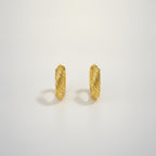 Textured Twisted Oval Hoop Earrings – jewelry (view 1)