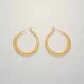 Sleek Gold Tone Hoop Earrings – jewelry (view 1)