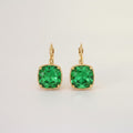 Elegant Square Crystal Dangle Leverback Earrings – jewelry (view 1)