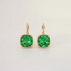 Elegant Square Crystal Dangle Leverback Earrings – jewelry (view 1)
