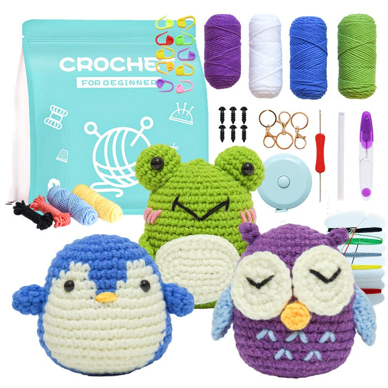 DIY handmade knitted yarn doll ornaments - Green – novelty & toys