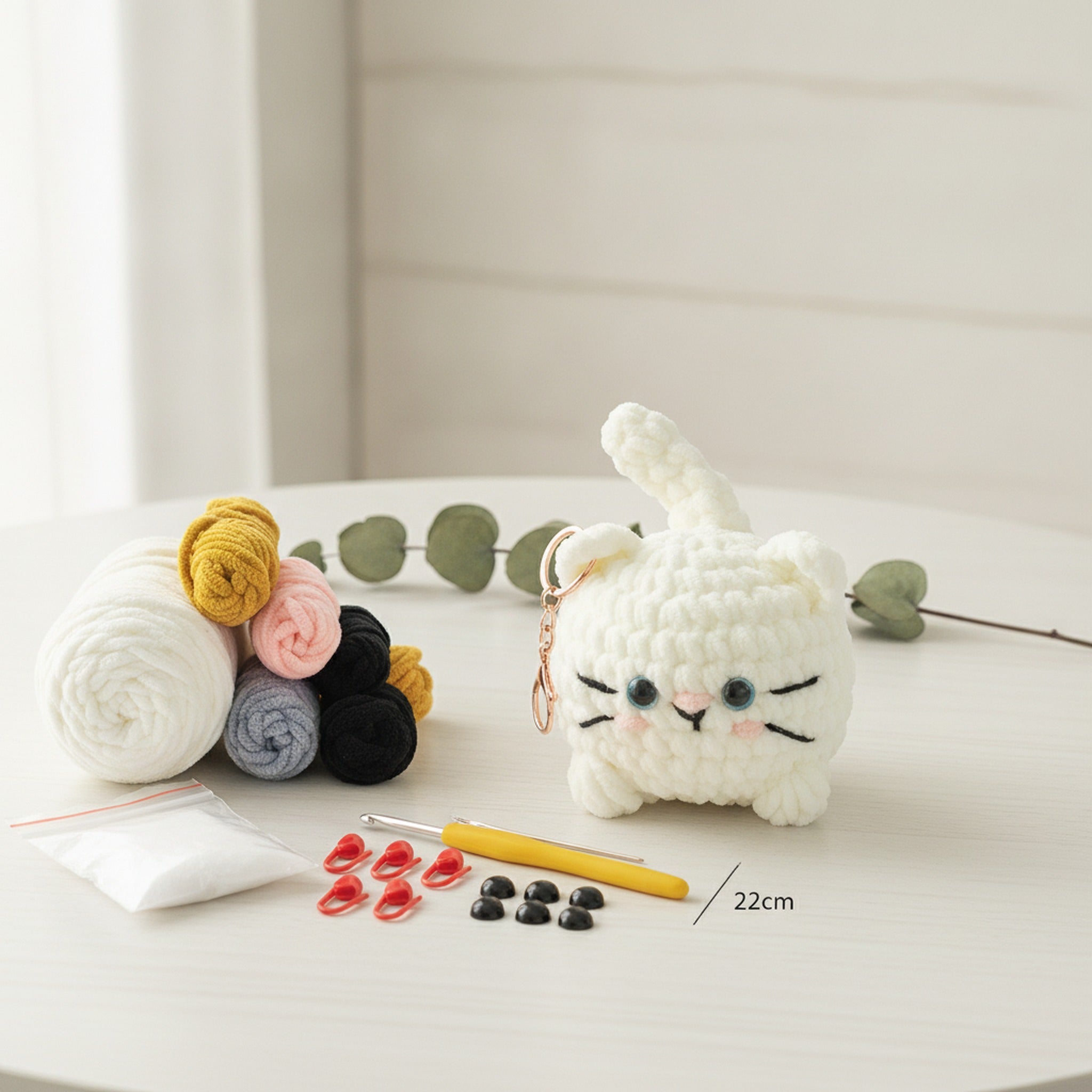 Crochet kit for DIY crafts - White – novelty & toys (view 2)