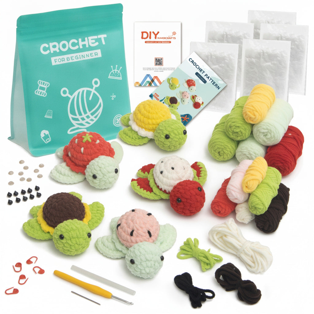 Crochet kit for DIY hand crochet - Green – novelty & toys (view 1)