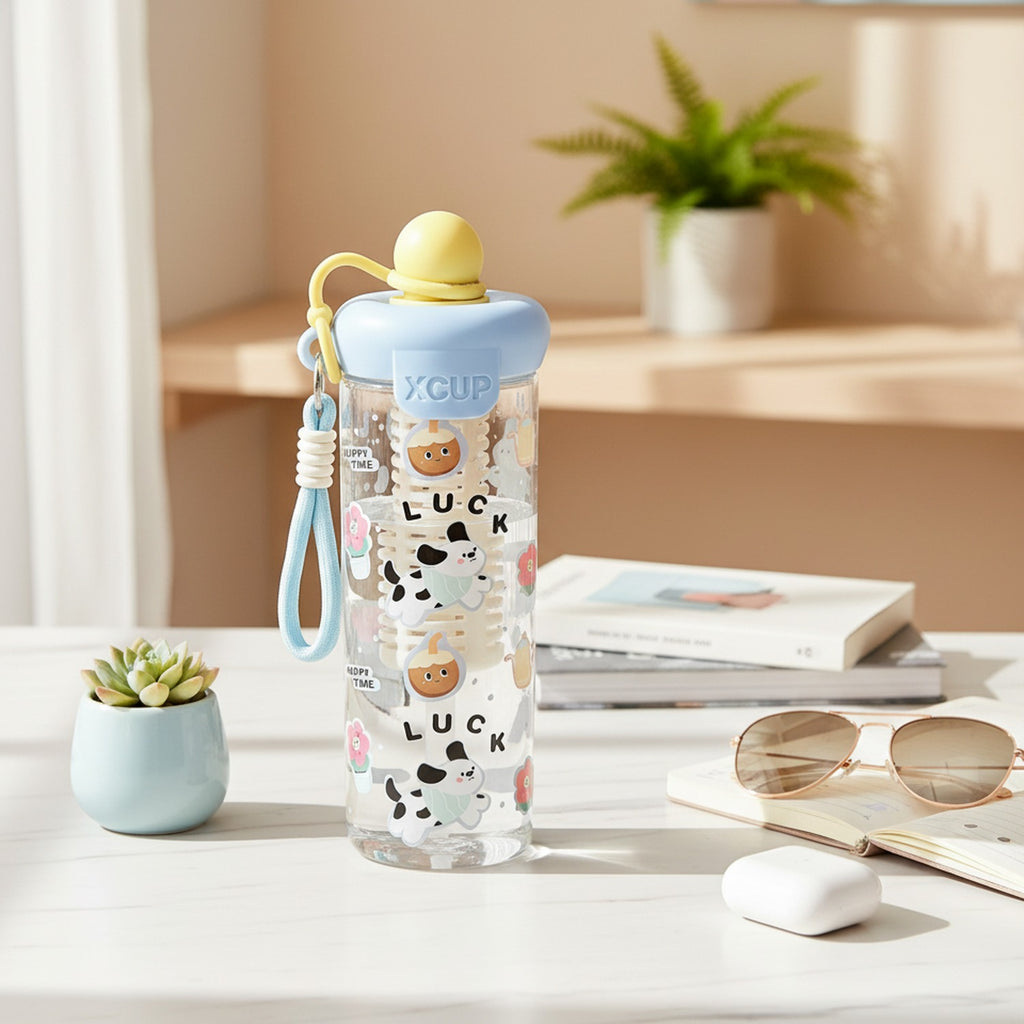 Cute Dog Bear Themed Water Bottle - Floating Ball - Tea Strainer + Rope – novelty & toys (view 3)
