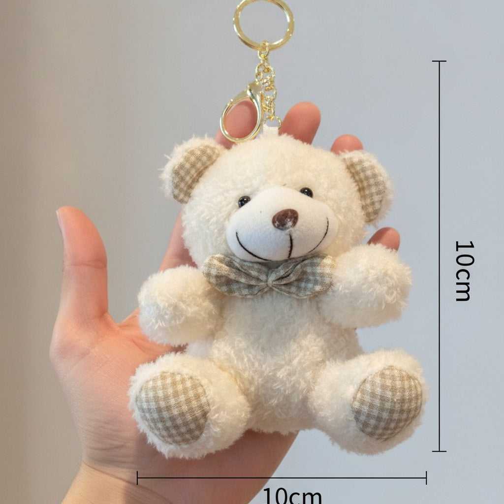 Adorable Soft Plush Bear Toy Keyring Charm – novelty & toys (view 4)