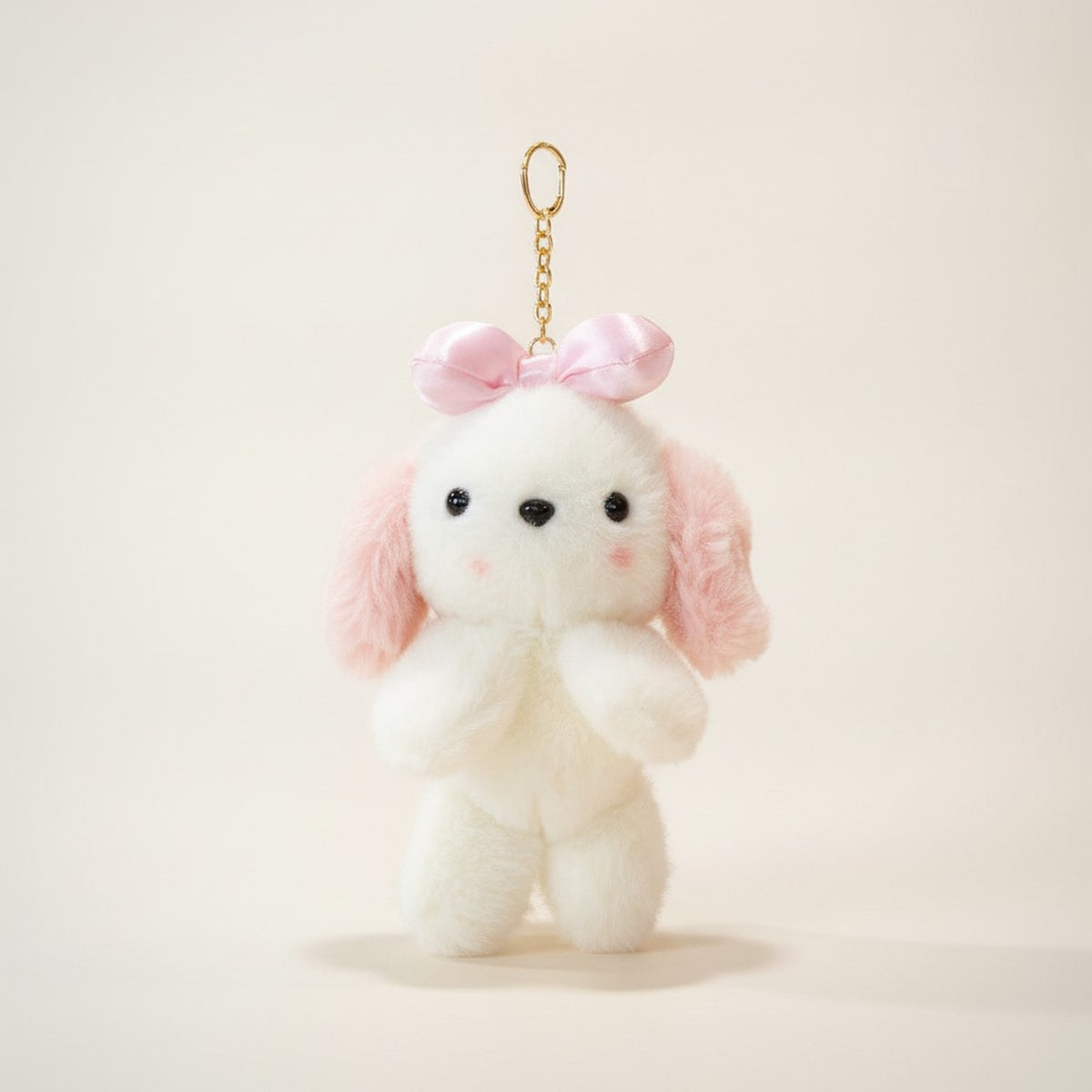 Adorable Fluffy Animal Plush Keychain – novelty & toys (view 2)