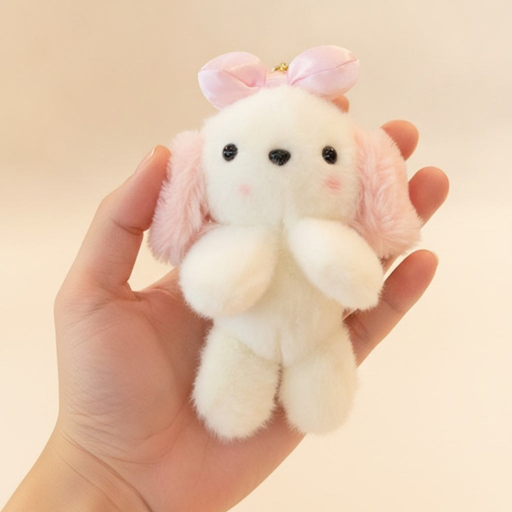 Adorable Fluffy Animal Plush Keychain – novelty & toys (view 4)