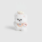Chef Bear Plush Keychain Charm - White – novelty & toys (view 1)