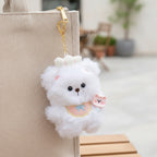 Chef Bear Plush Keychain Charm - White – novelty & toys (view 3)