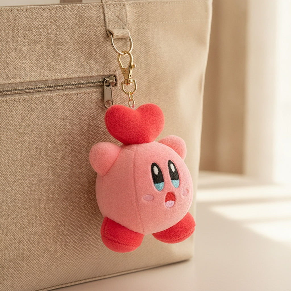 Pink Star Plush Keychain Charm - Type 3 – novelty & toys (view 3)