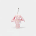Fluffy Bunny Plush Keychain Bag Charm - Pink – novelty & toys (view 1)