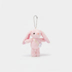 Fluffy Bunny Plush Keychain Bag Charm - Pink – novelty & toys (view 1)