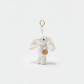 Fluffy Bunny Plush Keychain Bag Charm - White – novelty & toys (view 1)