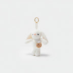 Fluffy Bunny Plush Keychain Bag Charm - White – novelty & toys (view 1)