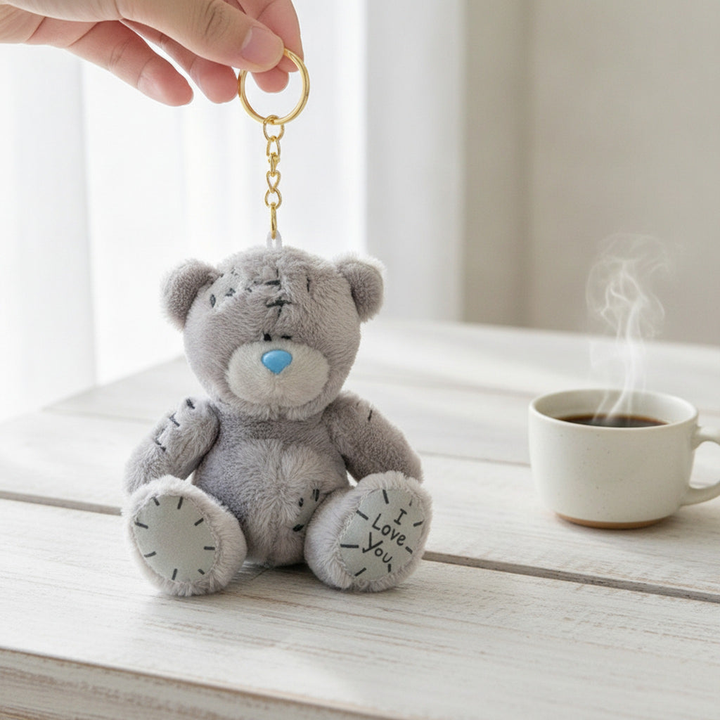 Patch Teddy Bear Plush Doll - Gray – novelty & toys (view 2)