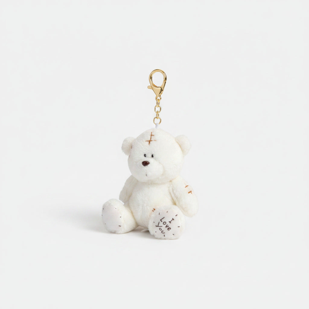 Patch Teddy Bear Plush Doll - White – novelty & toys (view 1)