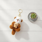 Cute Otter Plush Keychain Bag Charm - Darkbrown – novelty & toys (view 2)