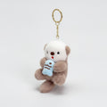 Cute Otter Plush Keychain Bag Charm - Lightbrown – novelty & toys (view 1)