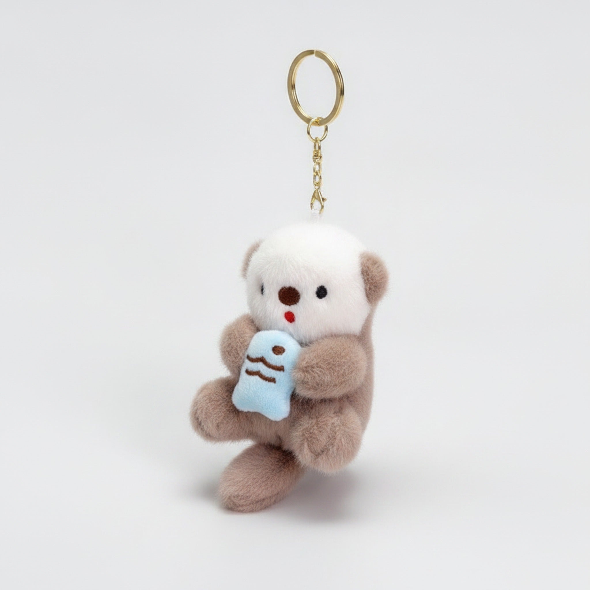 Cute Otter Plush Keychain Bag Charm - Lightbrown – novelty & toys (view 1)