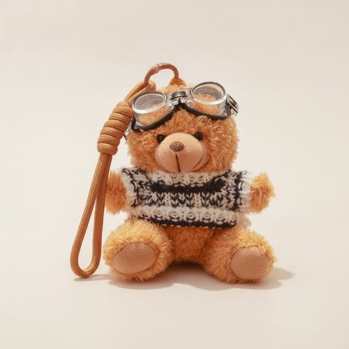 Adorable Aviator Teddy Bear Plush Toy – novelty & toys (view 1)