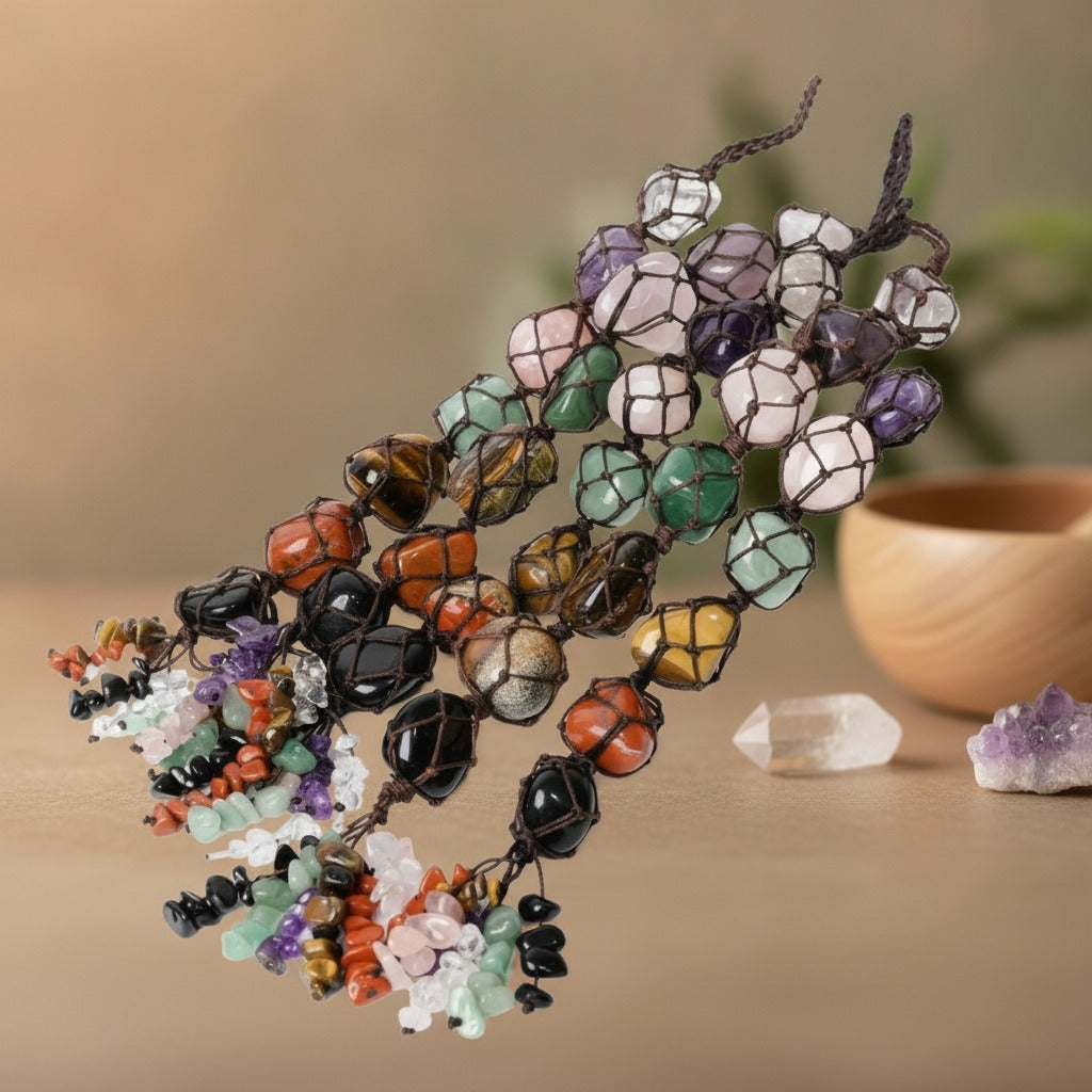 Crystal Tumbled Stone Car Pendant – novelty & toys (view 2)