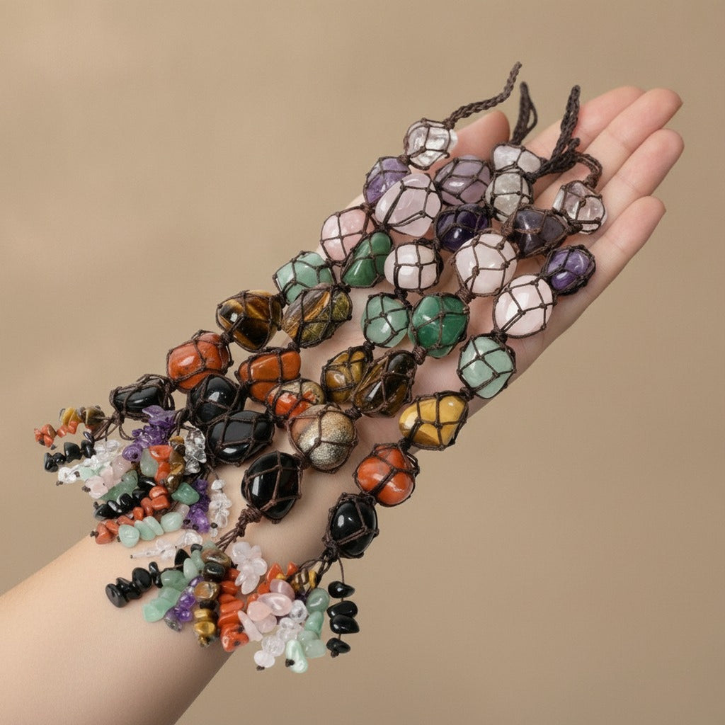 Crystal Tumbled Stone Car Pendant – novelty & toys (view 3)