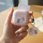 Teddy Bear Pink AirPods Case With Charm