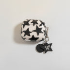 Black Star Transparent AirPods Case with Charm