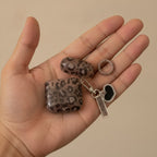 Translucent Leopard Print AirPods Case with Finger Ring