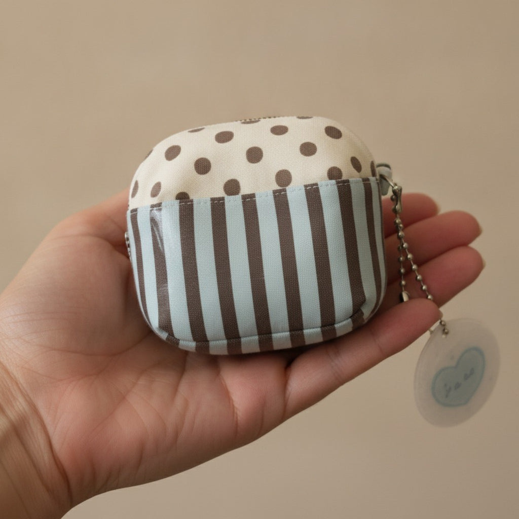 Striped Polka Dot AirPods Case with Keychain Charm