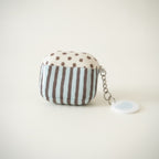 Striped Polka Dot AirPods Case with Keychain Charm