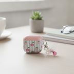 Stripe Cherry Strawberry AirPods Case with Charm