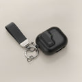Black Auto Pop-Up Safety Lock AirPods Case with Gray Strap
