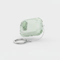 Mint Green Clear AirPods Case With Chain