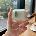 Mint Green Clear AirPods Case With Chain