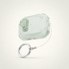 Green Magnetic Clear AirPods Protective Case with Ring