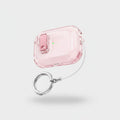 Clear Pink AirPods Case With Carabiner Keychain